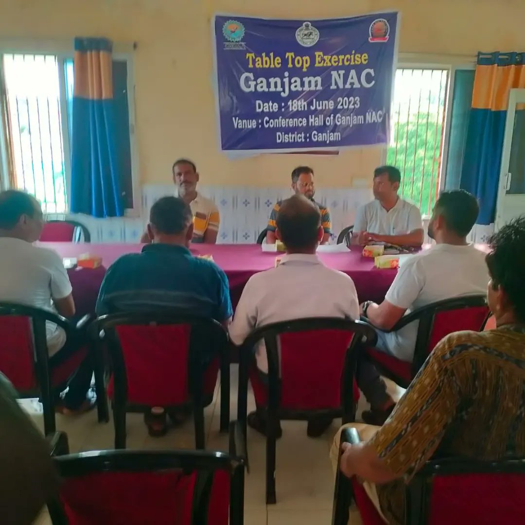 NAC_Ganjam's tweet photo. ULB Level Table Top Exercise for Disaster Preparedness-2023 at Ganjam NAC.
#ResilientOdisha
#OdishaCares
#TableTopExercise2023 https://t.co/09sUFVvQjK