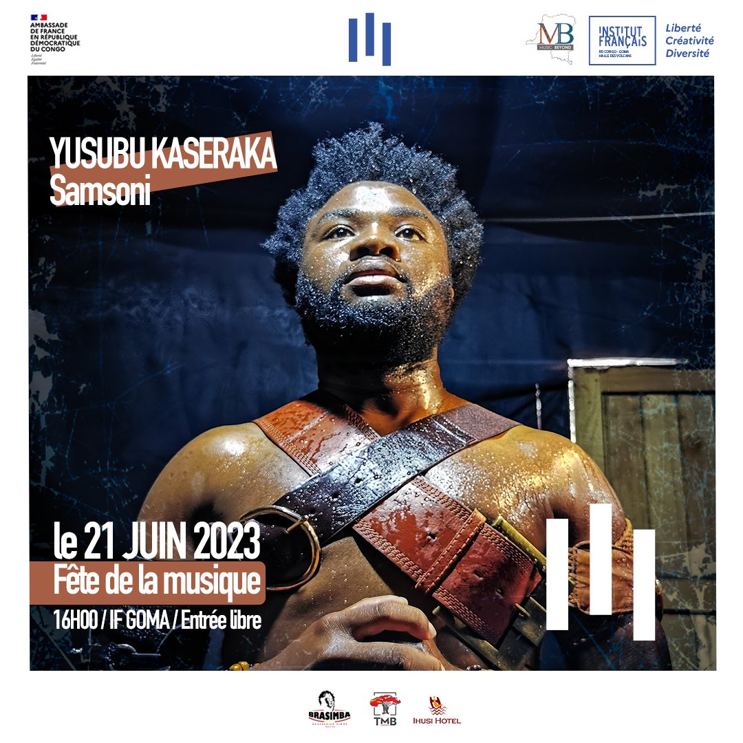 Yusubukasereka's tweet photo. Le 21 juin 2023 nous serons tous à l'institut français de GOMA (@if_goma ) pour célébrer la journée internationale de la musique, #world_music_day  avec quelques chansons de mon album #SAMSONI . Alors enregistre déjà cette date dans ton agenda 🙏.#worldmusicday @musicbeyond_org https://t.co/IVhQdmsaJu