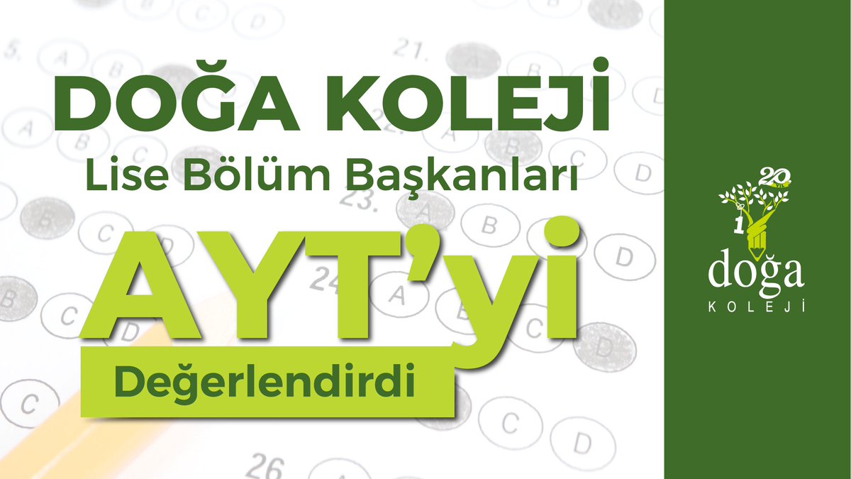 DogaOkullari's tweet photo. Lise Bölüm Başkanlarımız; #AYT'yi değerlendirdi. https://t.co/bPZteG4qmg https://t.co/Ijml4gc6ik