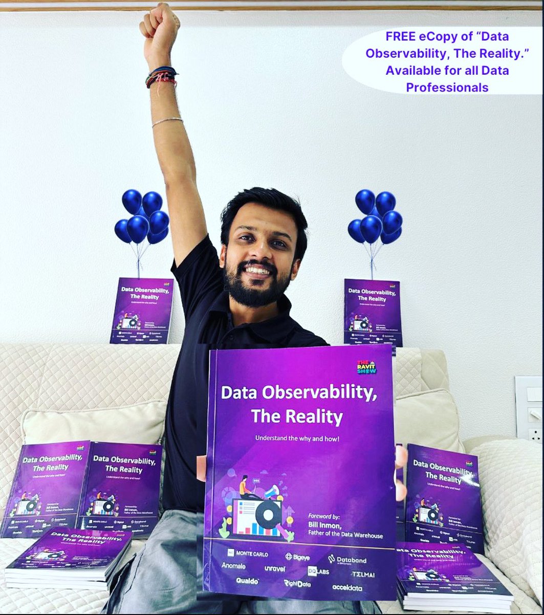 RavitJain's tweet image. Finally!!!! The wait is over. We have the physical copies available for Data Observability, The Reality. Since day 1 we kept the ebook for FREE. You can download and learn from the best data leaders in the world -- bit.ly/3n9oxXH

#dataobservabilitybook #theravitshow