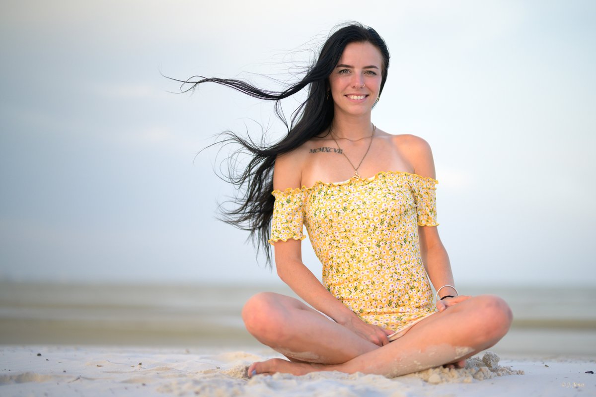znude's tweet photo. Finally, some better light! Tessa in #yellow on the #beach to take in the #sunset. https://t.co/9wqZrzRyYp