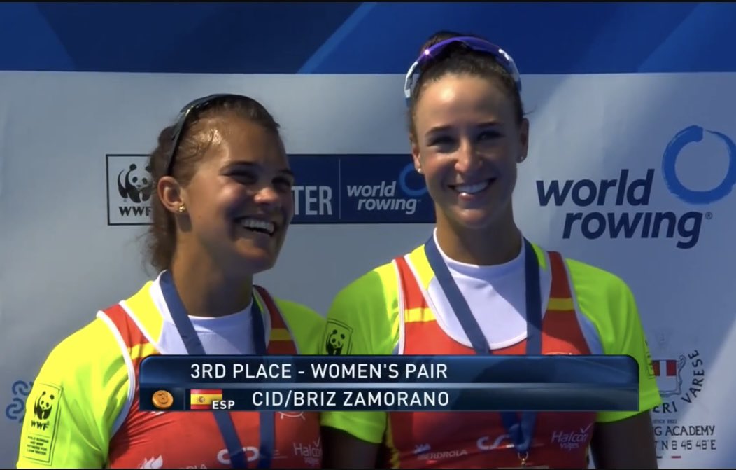 #Remo #WCVarese 🇮🇹

🚨¡UN BRONCE🥉PARA ESPAÑA!

W2-
🔸Aina Cid / Esther Briz ¡🥉BRONCE🥉!
ℹ️Interesante barco de cara a #Paris2024. Llevan pocos meses juntas pero son dos súper remeras.💪🏼

🔸4º Manel Balastegui LM1x
🔸8ª Virginia Díaz (2ª Final B) W1x

🇪🇸No hubo más españoles