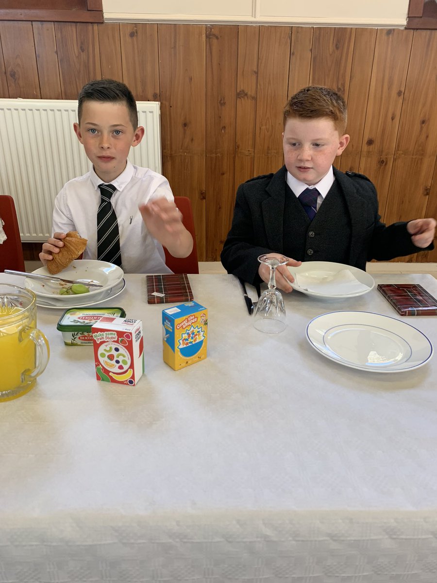 Congratulations to all who made their First Holy Communion today at St Thomas’ RC Church in Keith. Three of our pupils were included in this small group and joined in the Communion Breakfast that followed Mass.