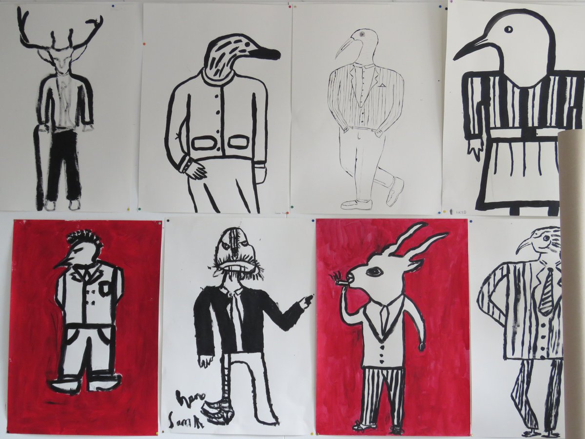 DunhurstArts's tweet photo. Who are these strange creatures that are taking over our school?! ...it must be Arts Day! yay! #letsgetarty https://t.co/uv8umQMsKj
