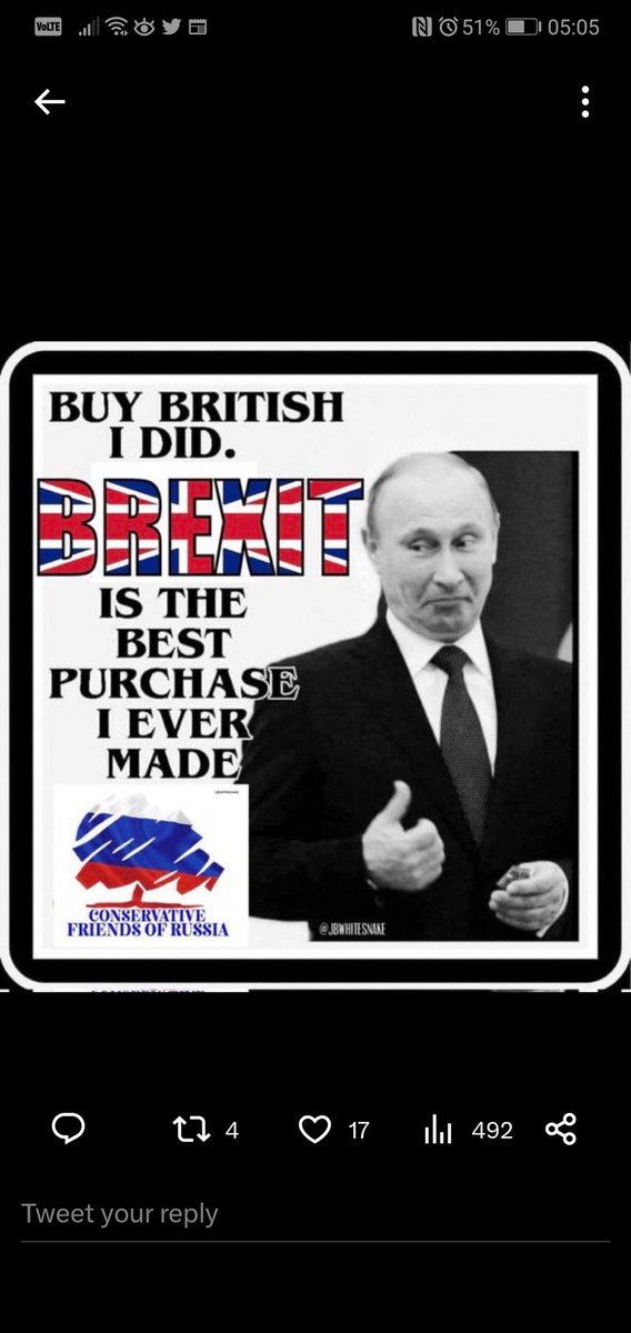 @CeeMacBee Sorry, Brexit is dead, and killing the country Brexiteers are diehard delusional. Back to the EU. #ToriesOut346 #RussianSponsoredFascism #BrexitAWinForRussia #BrexitCausedCostOfLivingCrisis #BrexitRecession #BrexitCon