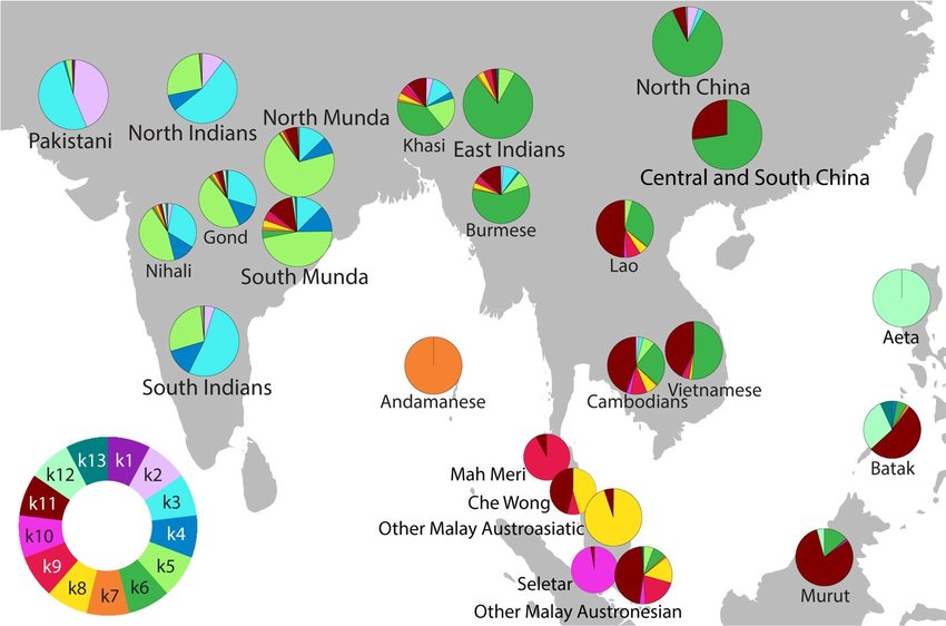 @ajayiyer15 @protosphinx Blood of Muslim's & Hindu's is different. So are genetics

India has H1,H2 & H3 which are predominant amongst over >92% of total 1.4 Billion population.

Where as Pakistan exclusively has H4 🧬 Genes amongst over & has the highest % of Scynthian DNA in the world, apart from Italy