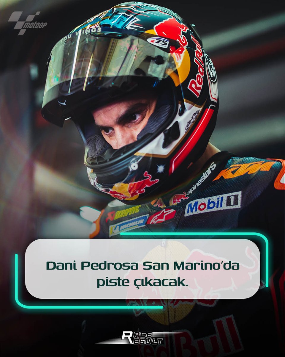Dani Pedrosa, 8-10 Eylül'de MotoGP San Marino hafta sonunda KTM ile piste çıkacak.

#MotoGP #SanMarinoGP 🇸🇲 #Misano #ktmfactoryracing #danipedrosa #wildcard