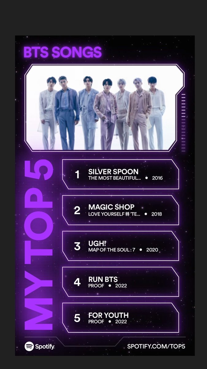 mingennn_'s tweet image. here is mine 💜 #SpotifyxBTS