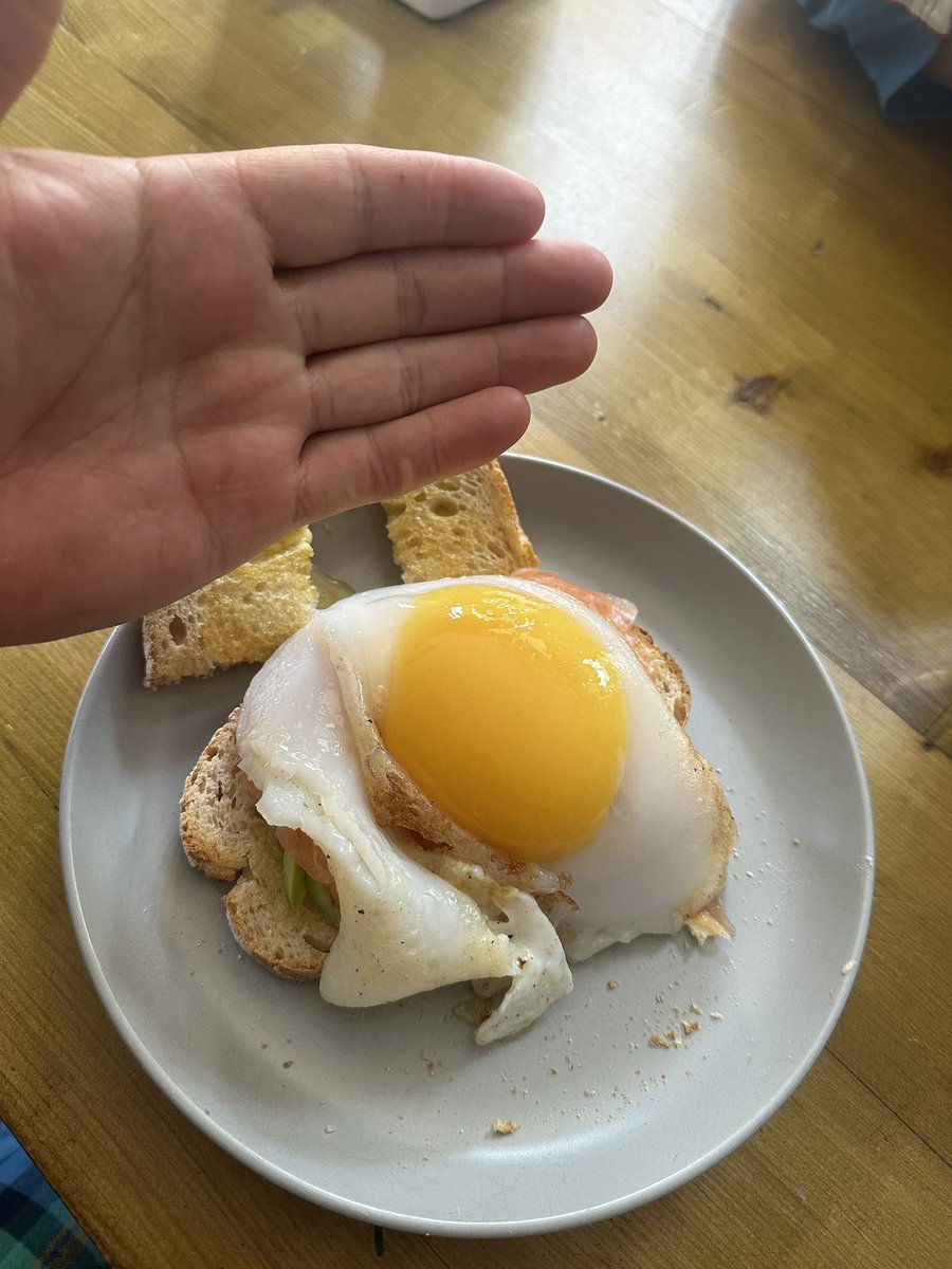 'I had a duck egg for breakfast and it was so big, I swear it could have hatched into a full-grown duck right there on my plate #breakfastofchampions #duckzilla'