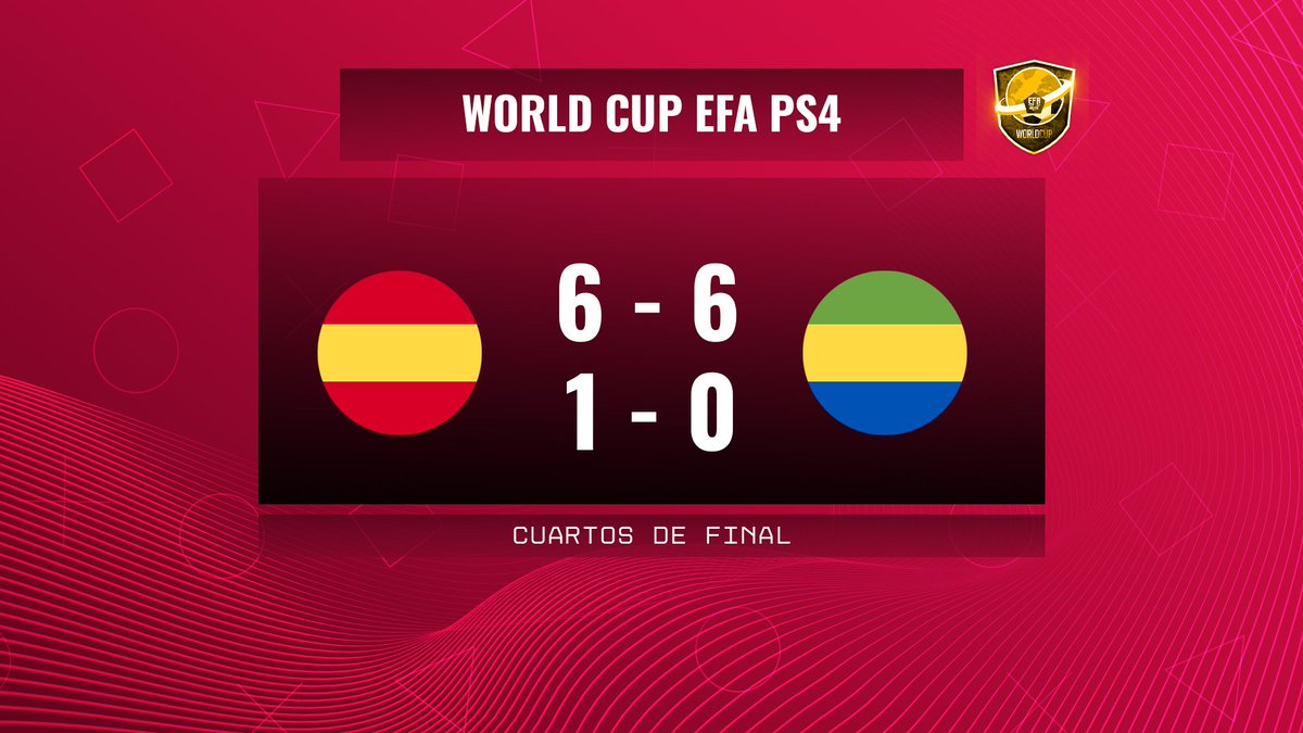 #resultadosPS4 🇪🇸 

🗣️ Eliminatoria muy dificil que conseguimos empatar y ganar el 3er partido para pasar a Semifinales del Mundial de <a href="/EfaEsports/">EFA ESports</a>.

No es facil llegar hasta aqui, hay que seguir mejorando y corrigiendo los errores para llegar lo mas lejos posible.

@efaPSNspain