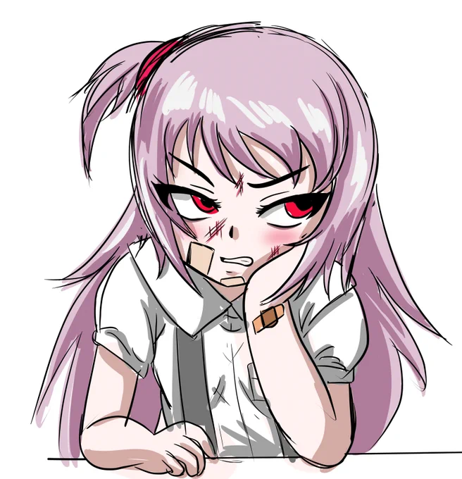 #なめこイラスト #玲供物 きょうのらくがき せかんど 「ネコに負けた」