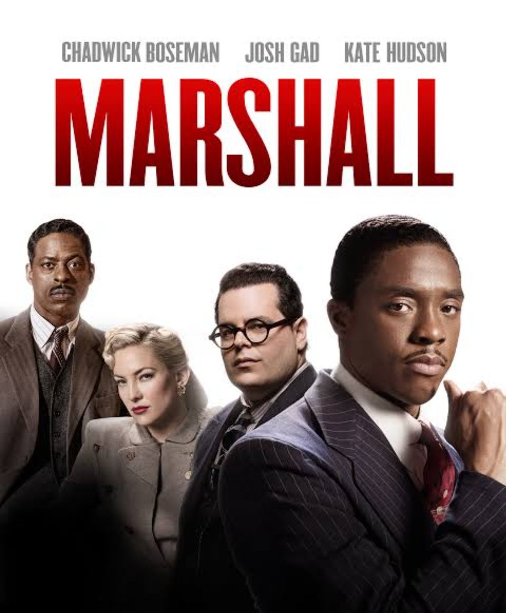Hukukçular için film önerisi ! 
1- 
**MARSHALL **

İlk Afro-Amerikalı Yüce Mahkeme Yargıcı Thurgood Marshall'ın gerçek hikayesine dayanan film, 1941 yılında geçiyor. Afro-Amerikan avukat #ThurgoodMarshall ile genç Yahudi avukat Sam Friedman ortaklık kurar.