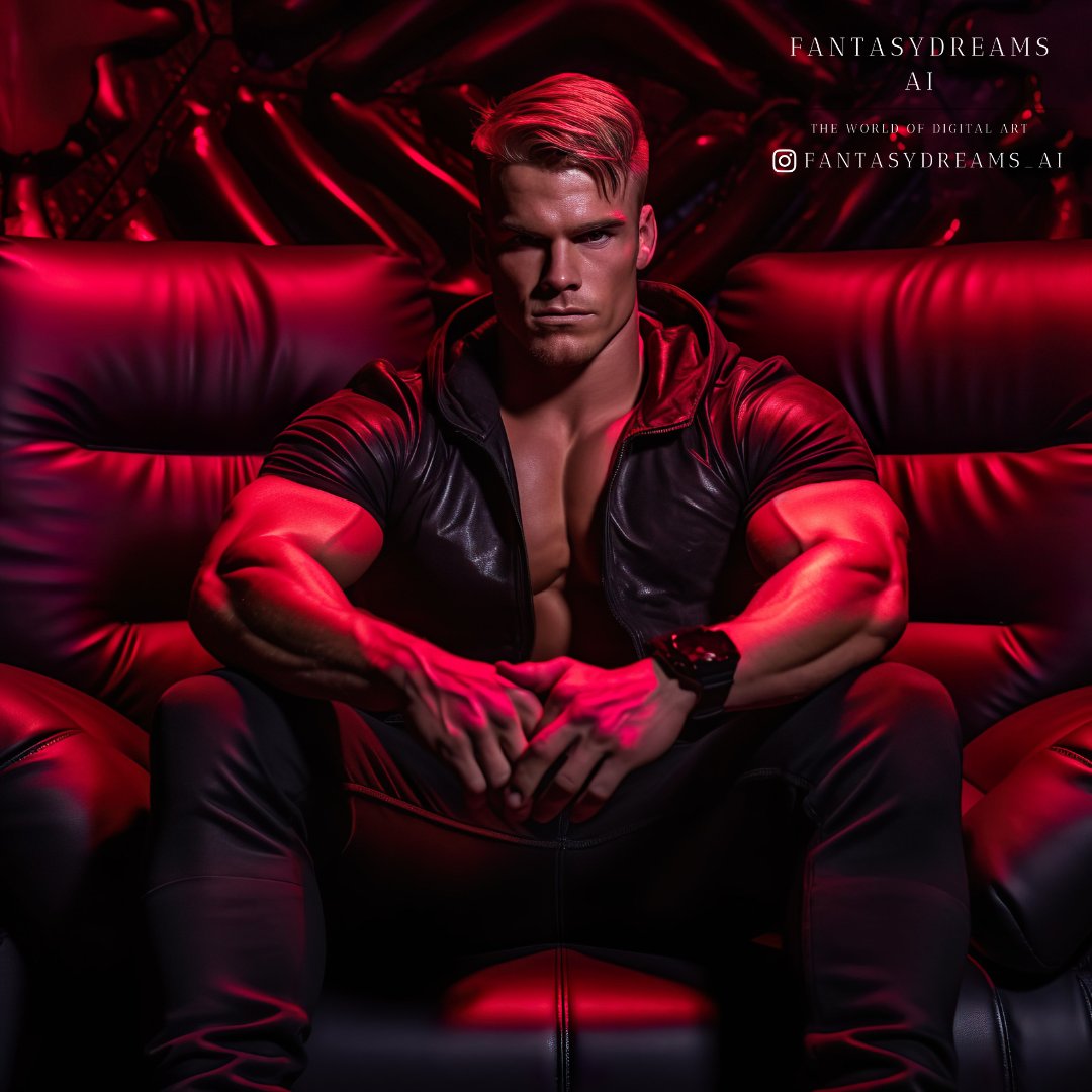 fantasydreams_ai on Twitter: "💪🔥Blond Muscle Bodybuilder in the Heart