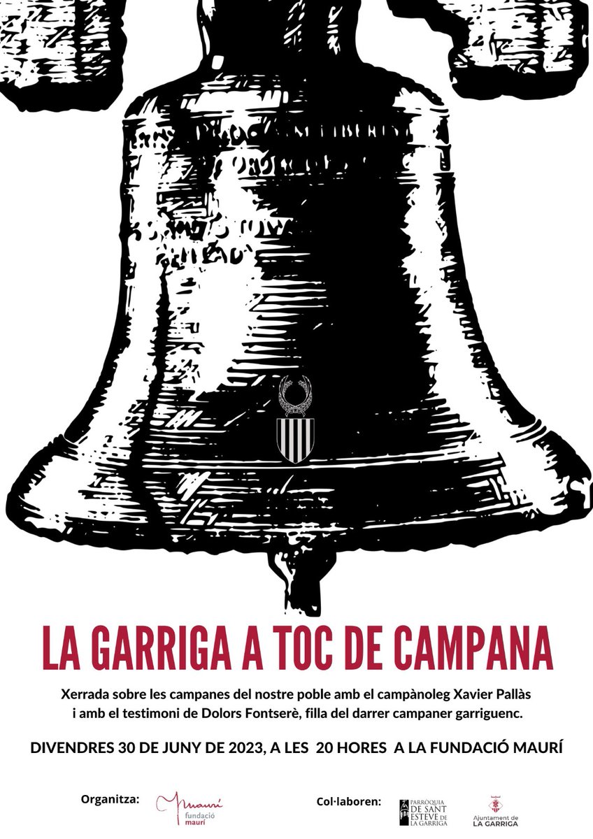 Vols saber com es diuen? Com sonen? Quants anys tenen? Vine a conèixer les #campanes de #lagarriga amb en Xavier Pallàs. <a href="/ajlagarriga/">Ajuntament de la Garriga 🎗️</a> <a href="/visitalagarriga/">VisitaLaGarriga</a> <a href="/catreligio/">Catalunya Religió</a> <a href="/enramada_lg/">L'Enramada</a> <a href="/GarrigaDigital/">LaGarrigaDigital.cat</a> <a href="/rsilenci/">Ràdio Silenci</a> <a href="/gegantsgarriga/">Gegants La Garriga</a> <a href="/CampanersPi/">Campaneres i campaners del Pi</a> <a href="/campanes_cat/">Confraria Campaners i Carillonistes de Catalunya</a> <a href="/copdedestral/">Nil Rider</a>