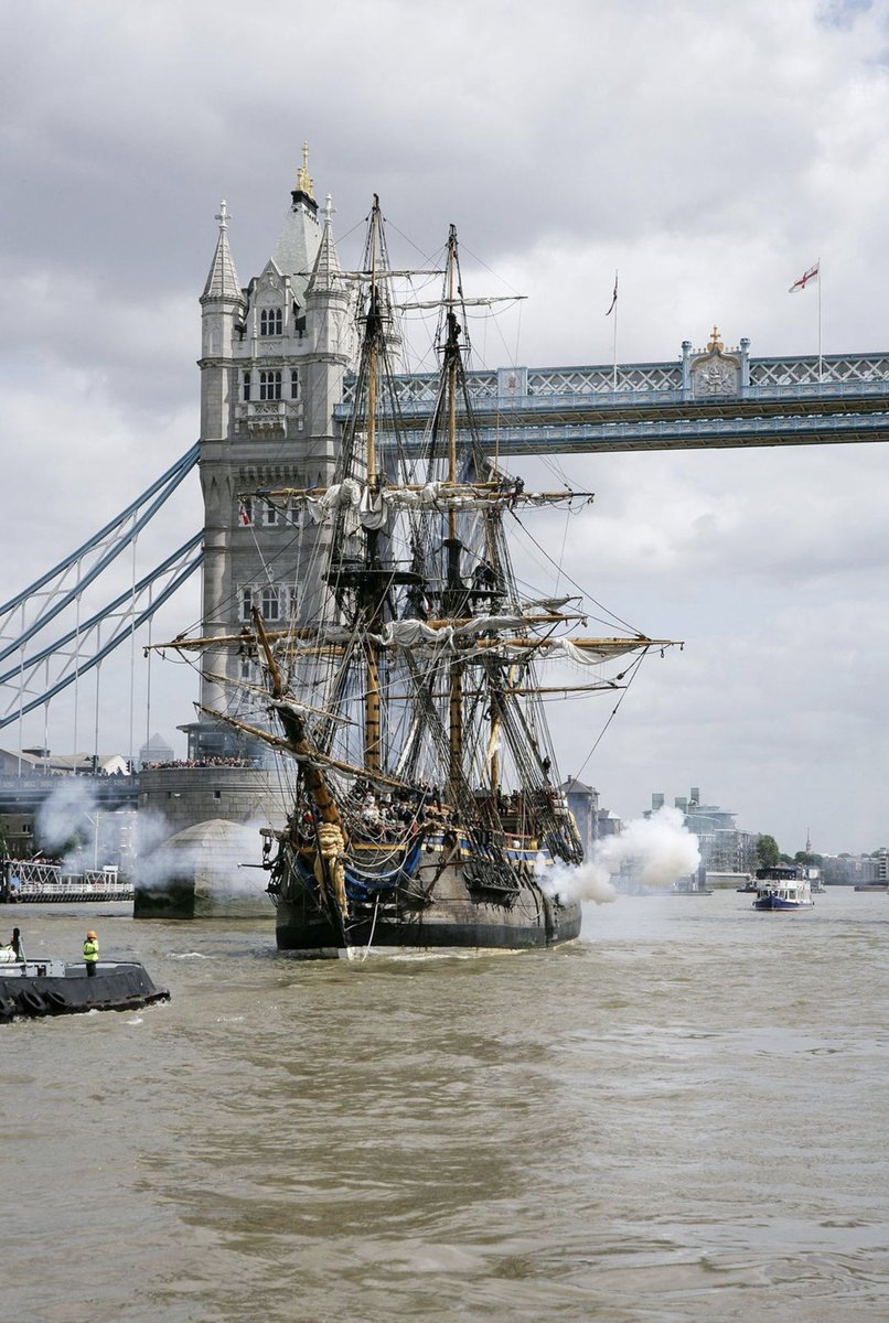 Photo of the Day: HMS Victory only just fits under London Bridge

HMS Victory = 71.75m
London Bridge = 80.085m

as she returns from winning the Battle of Waterloo on the 31st Feb 1726

Photographed from a Canberra