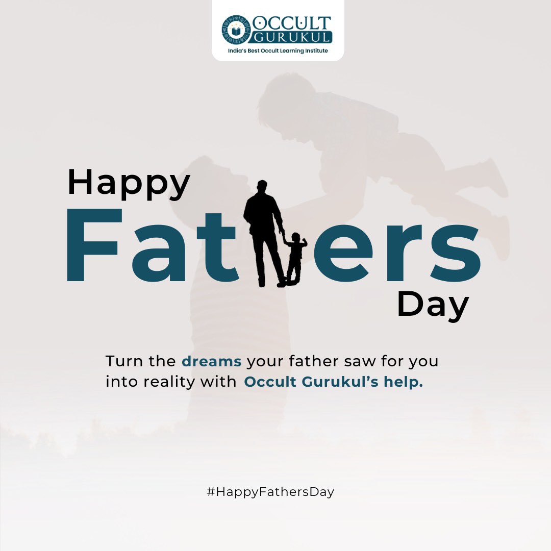 Occult Gurukul wishes a happy Father's Day to all lovely fathers out there 🥳

#occultgurukul #occultscience
 #happy #strength 
#motivation #wishes #teachers
#astrology #bestastrologer
#palmistry #numerology #fathersday 
#newpost #instapost #viral
#love #career #family #father