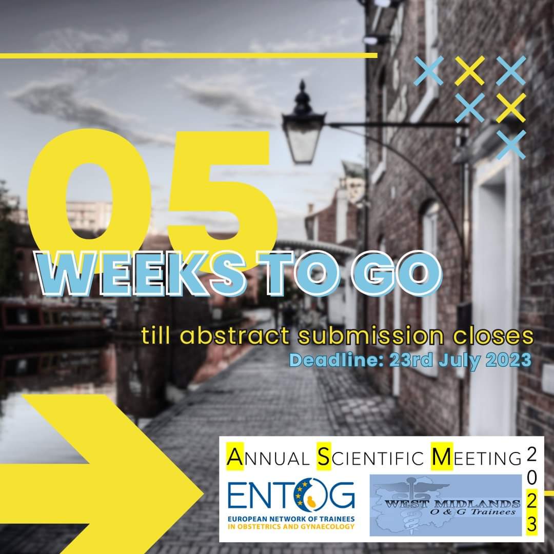 ENTOG Scientific Meeting
'Periconception: The Future'
📅 Friday 22nd September 2023
🌍 Midlands Arts Centre, Birmingham, UK
-----
Abstract submission guidelines:
🔹️300 words structured abstract: Background,Methods,Results &amp; Conclusion
📧 academic.wmogt@gmail.com by 23/07/2023