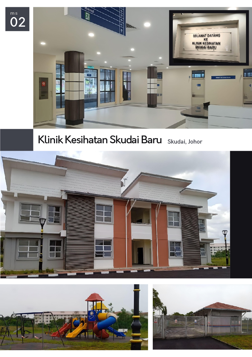 ii. Projek Menyiapkan Baki Kerja Bagi Klinik Kesihatan (Jenis 3) Dengan Kuarters Taman Ungku Tun Aminah, Johor Bahru, Johor ;