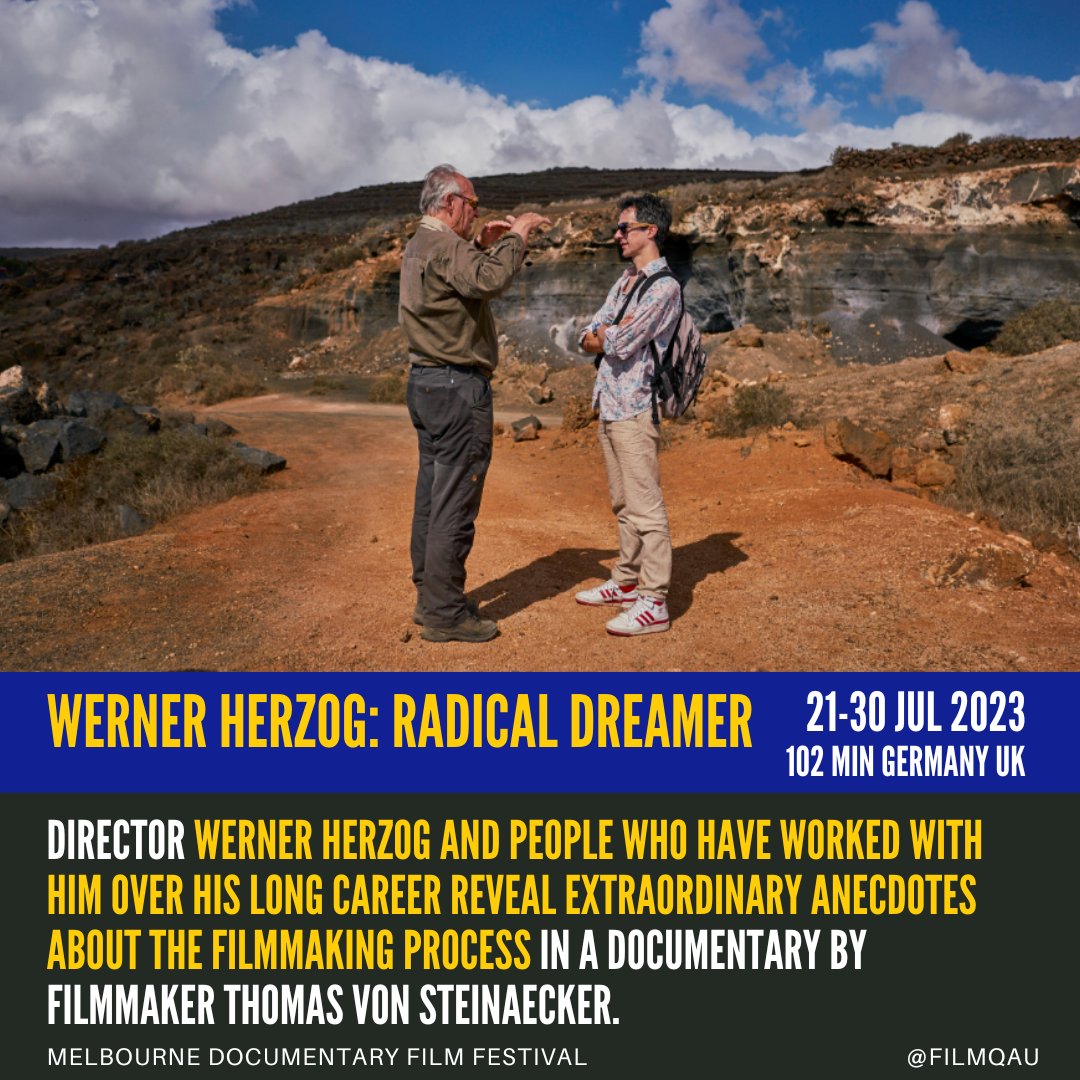 Director Werner Herzog and people who have worked with him over his long career reveal extraordinary anecdotes about the filmmaking process.

#cinemanova #MDFFest #MelbourneDocoFest #WernerHerzog #RadicalDreamer @cinemanova @MDFFest
