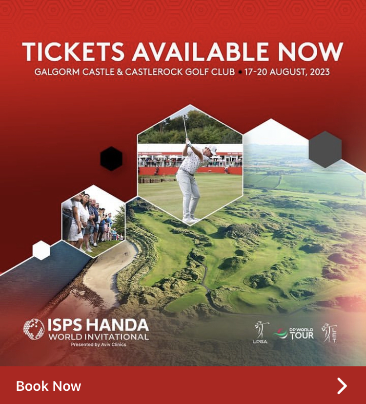 Tickets for the 2023 @ISPSHanda @World_Inv_Golf hosted by @AvivScientific now on sale! Returning to @GalgormCastle & new venue @CastlerockGC (Aug 17-20, 2023) Don’t miss your chance to be there - Book Today! worldinvitational.golf/tickets @DPWorldTour | @LPGA | @LETgolf