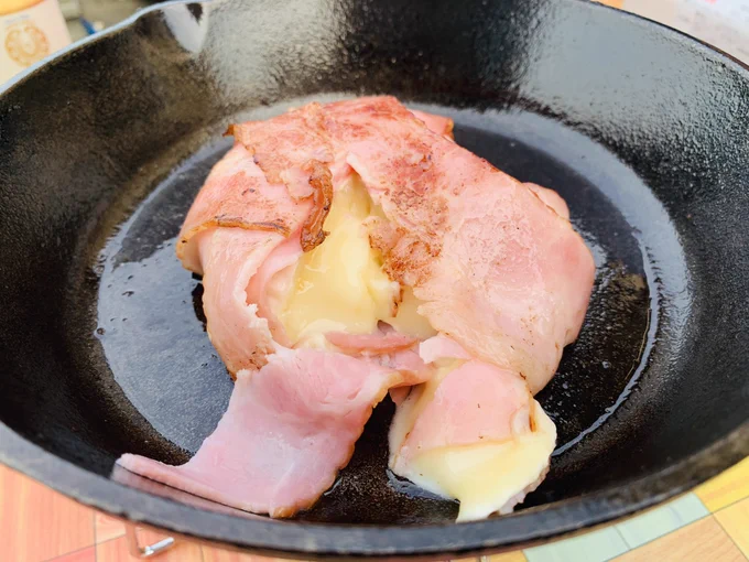 最高に美味いベーコンチーズ作った!!!!!!
