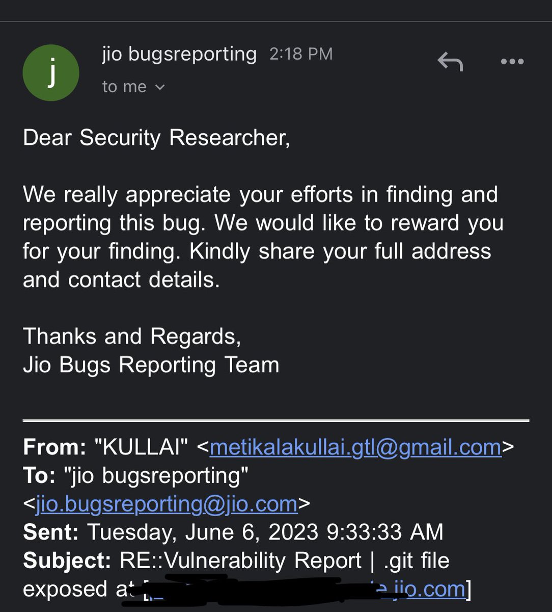 Happy to secure @reliancejio @JioCare 

#secure #hack #bugbounty