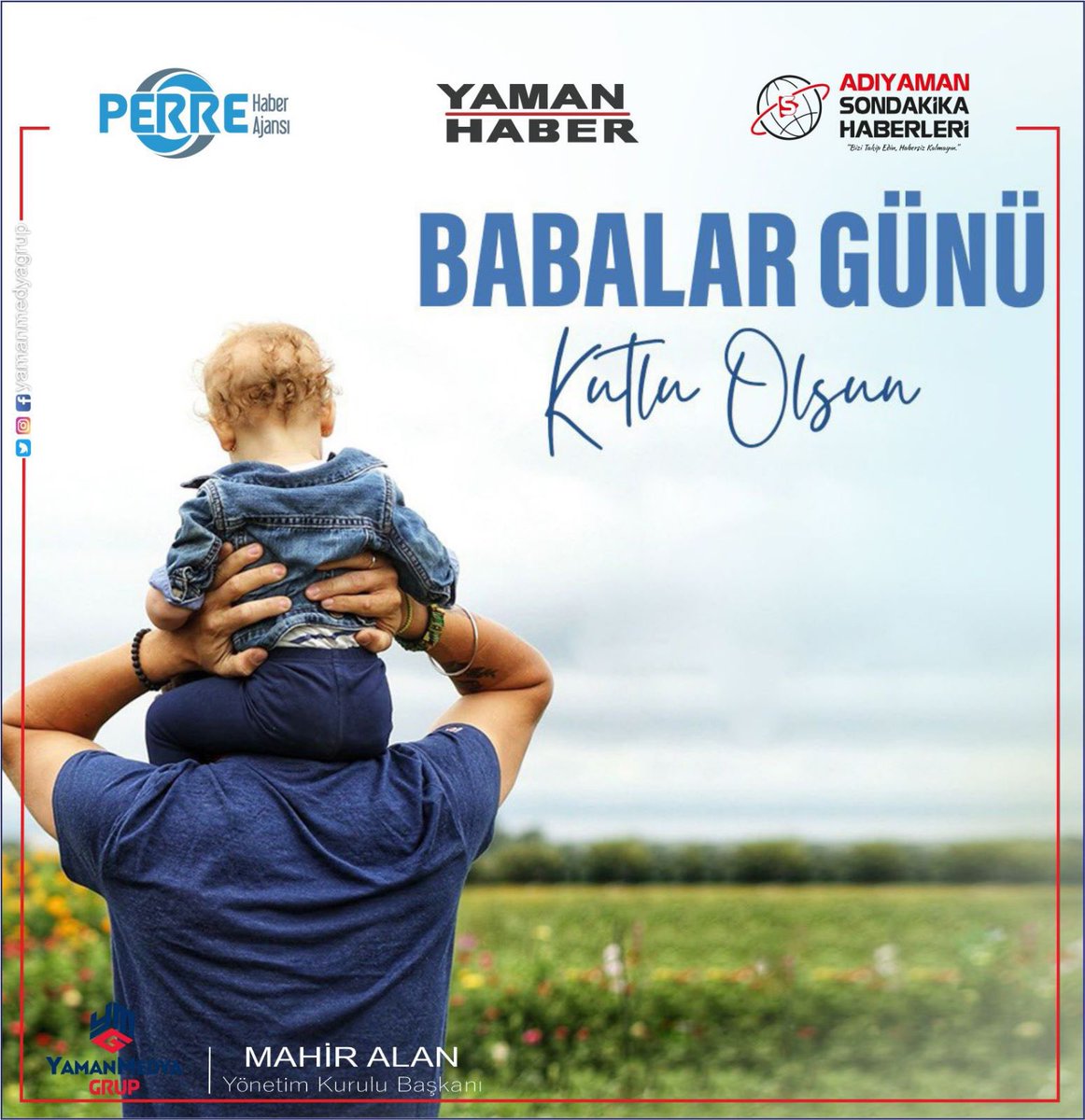Başta Şehit babalarımız olmak üzere, tüm babaların bu özel gününü en içten duygularımla kutluyor,
Ahirete göç etmiş tüm babalarımıza Allah’tan rahmet diliyorum. 
#babalar #gunu #kutlama