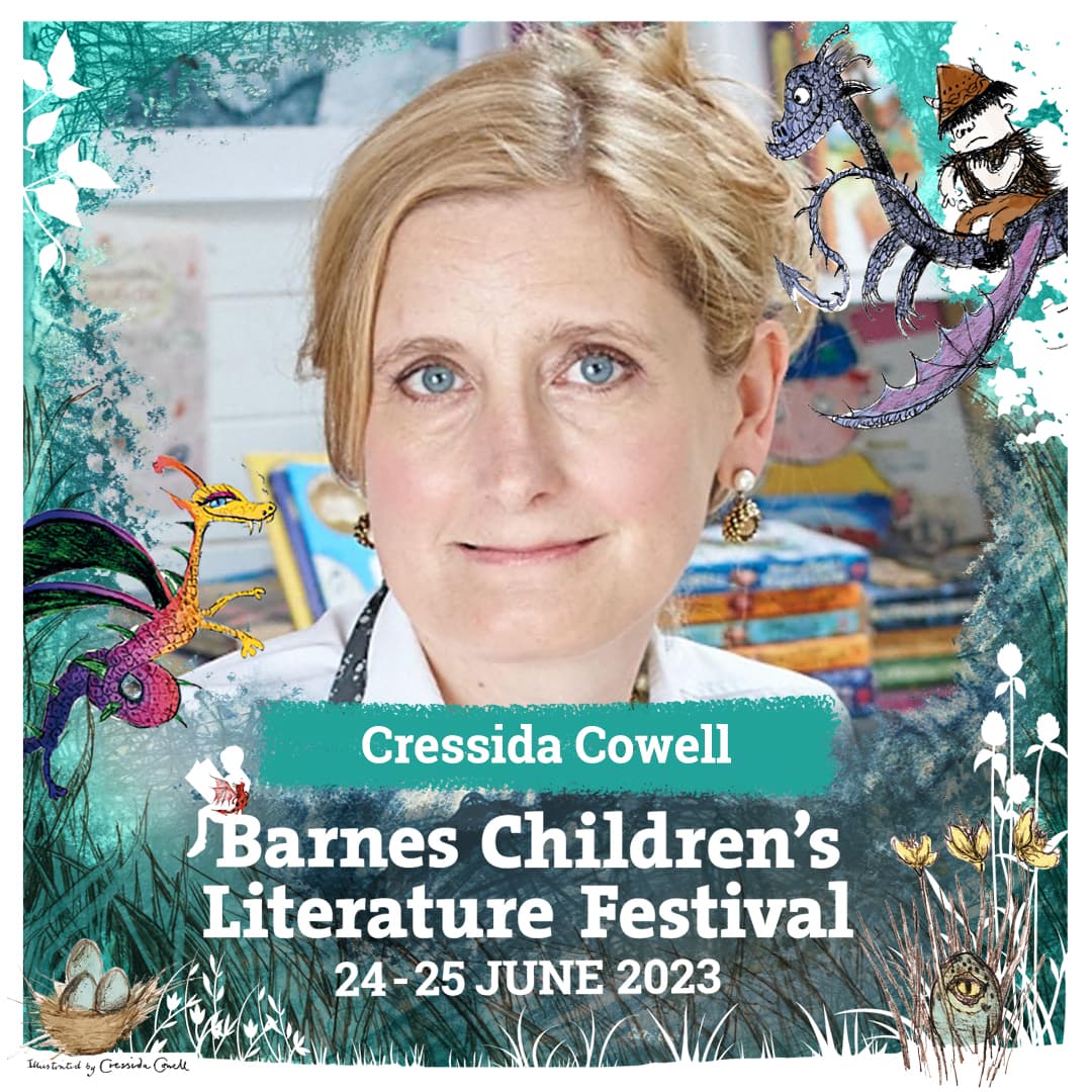 kidslitfest's tweet image. Hey this time next Sunday 25 June we're going to be hanging out with @cressidacowell. Grab your tickets now and join us for a kids' books adventure like no other barneskidslitfest.org/whats-on/