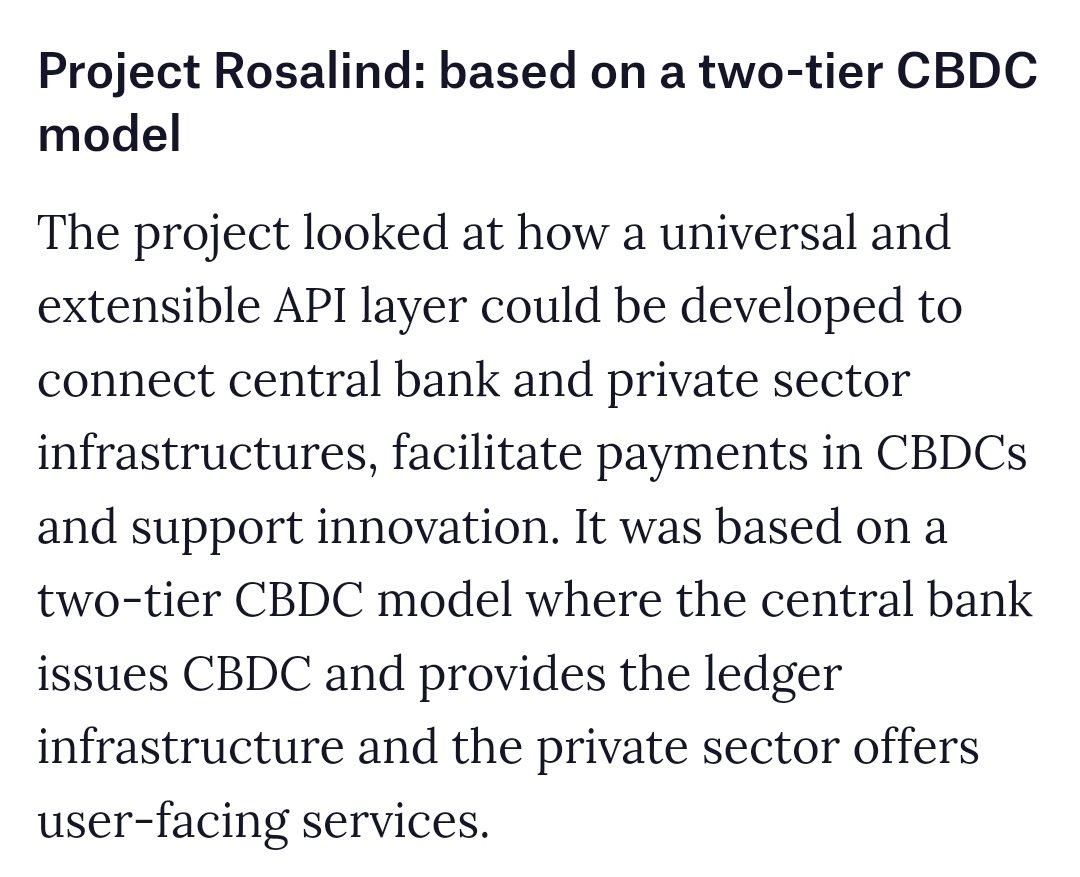 Let's simplify this.

#Overledger, the technology used in this #Successful project named #Rosalind is fuels my a token called $Qnt - a #utility token native to its service on #erc20.

It is the glue between #CentralBanks and #PrivateSector.

Two tier #CBDC.

More 👇 #UST