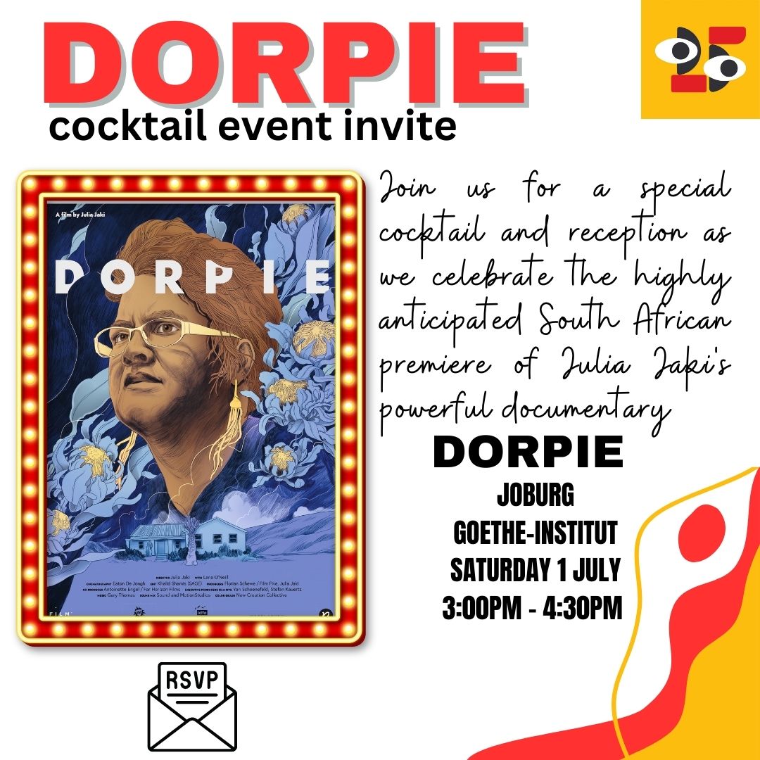 EncountersDoc's tweet photo. DORPIE COCKTAIL EVENT
1 JULY
3PM-4:30PM
Goethe-Institut Joburg
RSVP: https://t.co/OoapZnJ6bI
In the company of creative minds, let’s toast to impactful films that have the power to change lives.
It’s on a Saturday afternoon, come through to @goethejoburg
#Encounters2023 https://t.co/v6P17ve0HQ