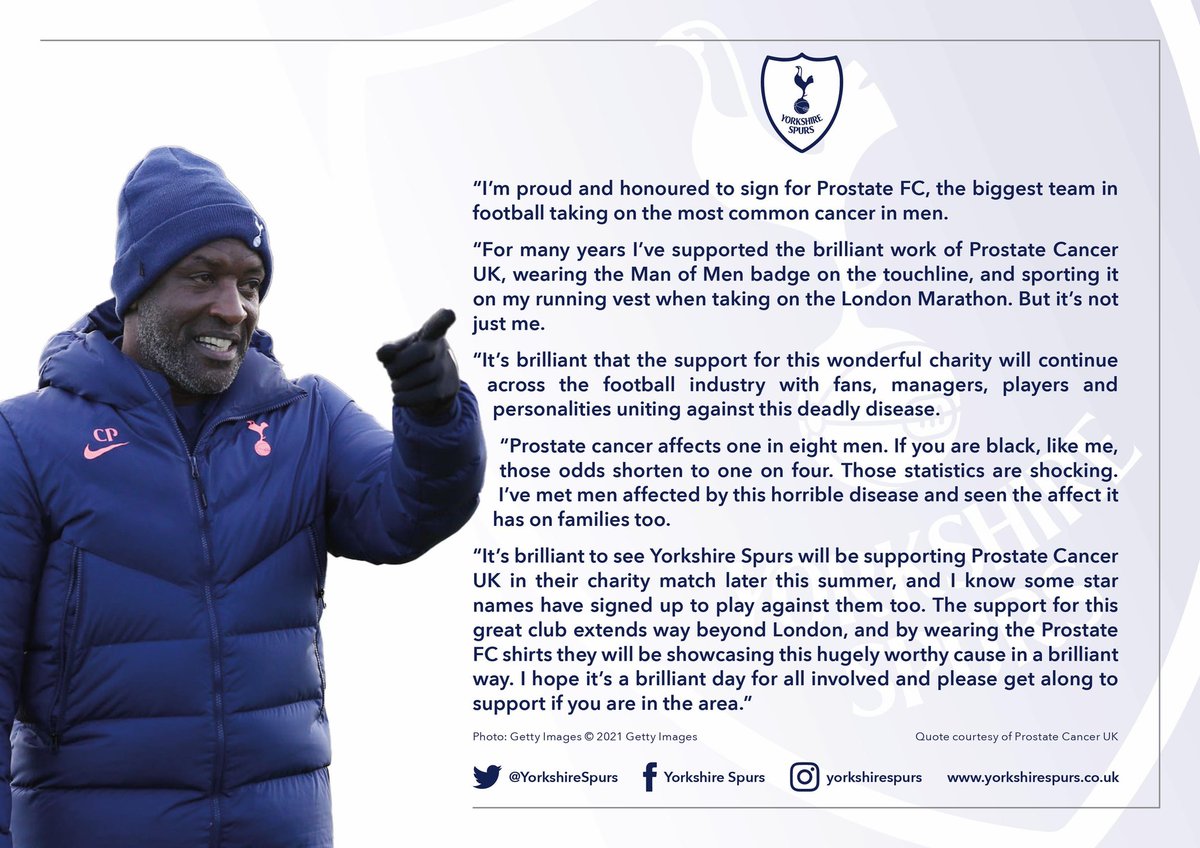 YorkshireSpurs's tweet photo. @ChrisPowell1969 talking about our @ProstateUK charity match against the @LegendsSpurs ππ€ππ€
Sunday 2nd July - KO 2pm at @TadcasterAlbion
https://t.co/gSq6BVooGF
#ProstateFC #COYS https://t.co/VCatKU7Wxz