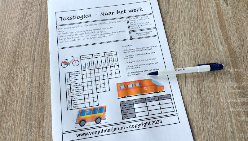 Daar is de volgende tekstlogica alweer. Deze keer over naar het werk gaan. 
#logiquiz #puzzel #taalpuzzel #taalspel #tekstlogica #werk #gratis

vanjufmarjan.nl/2023/06/18/tek…