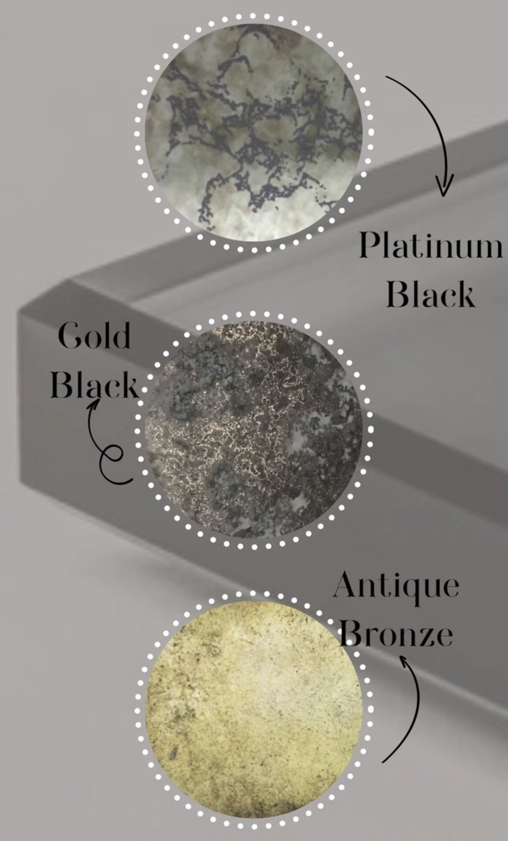 TheSilverZebra's tweet image. Black & Bronze….available with a choice of bespoke mirrored inserts #tabledesign