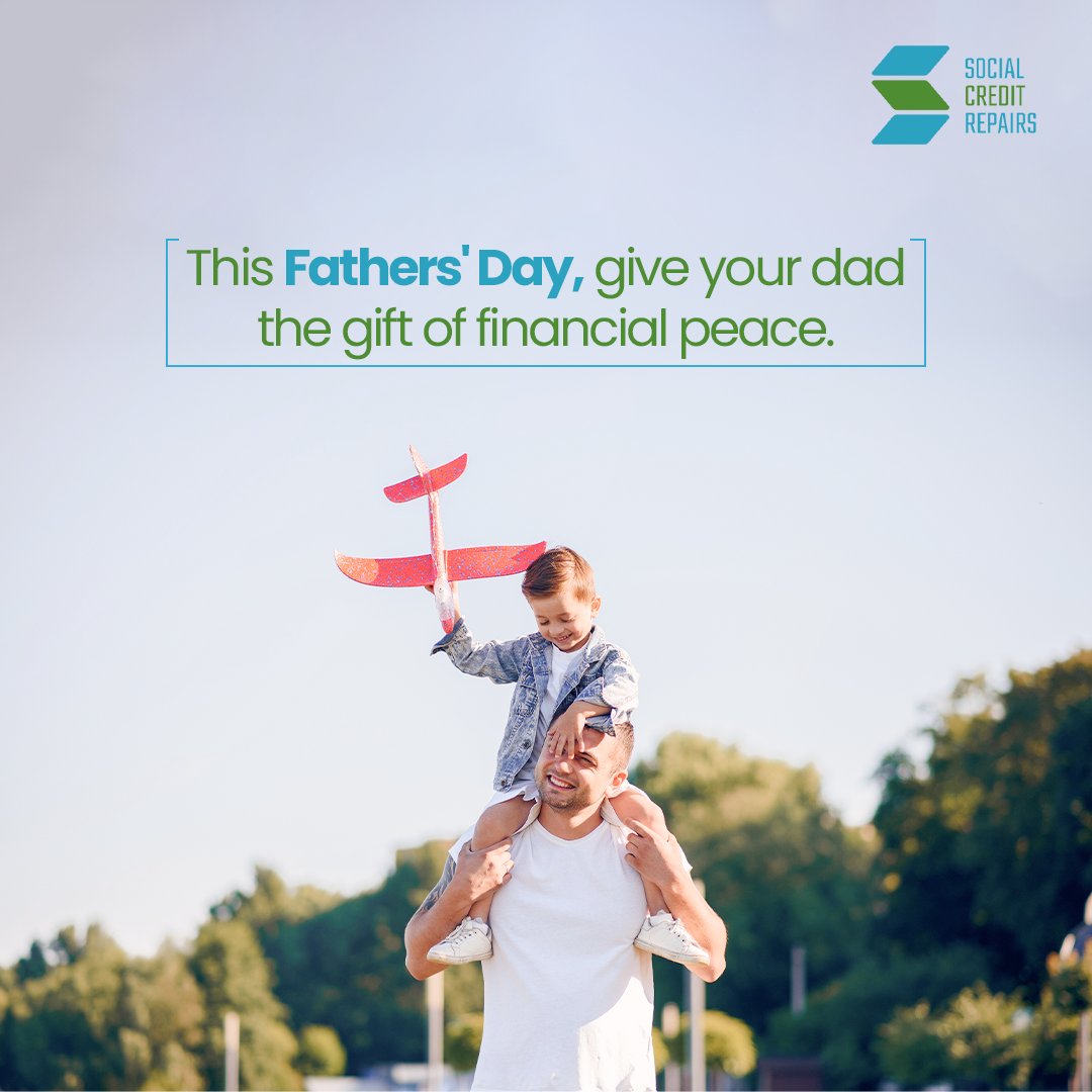 Our Social Credit Repair services can help him navigate through credit repair challenges and create a solid plan for the future. Let's honor fatherhood together! 
#socialcreditrepair #fathersday #HappyFathersDay #financialpeace #creditservices #creditscores  #creditscoresmatter
