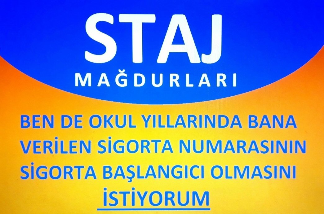 #StajVeÇırakBorçlanmaİstemiyor