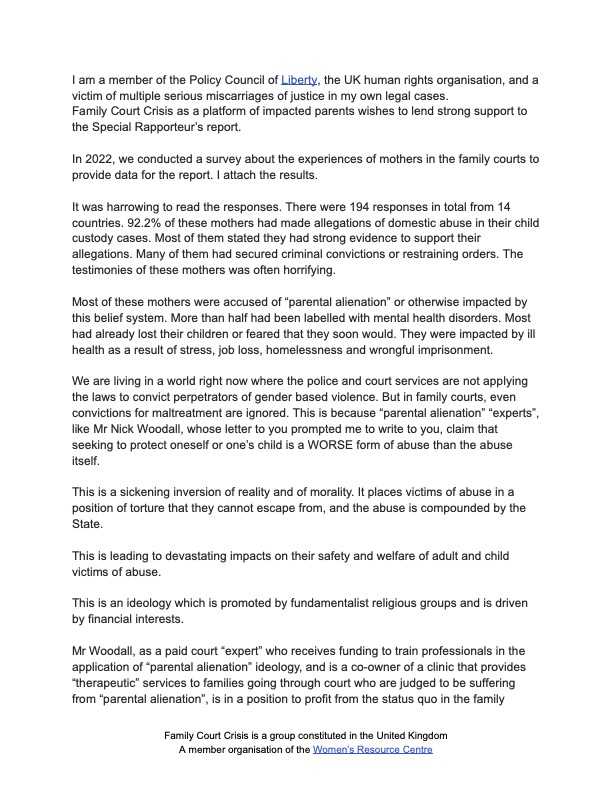 court_crisis's tweet image. We have drafted an open letter to the @UN_HRC in response to a letter attempting to discredit the report of the @UNSRVAW. Please like, RT and comment if you support this letter.