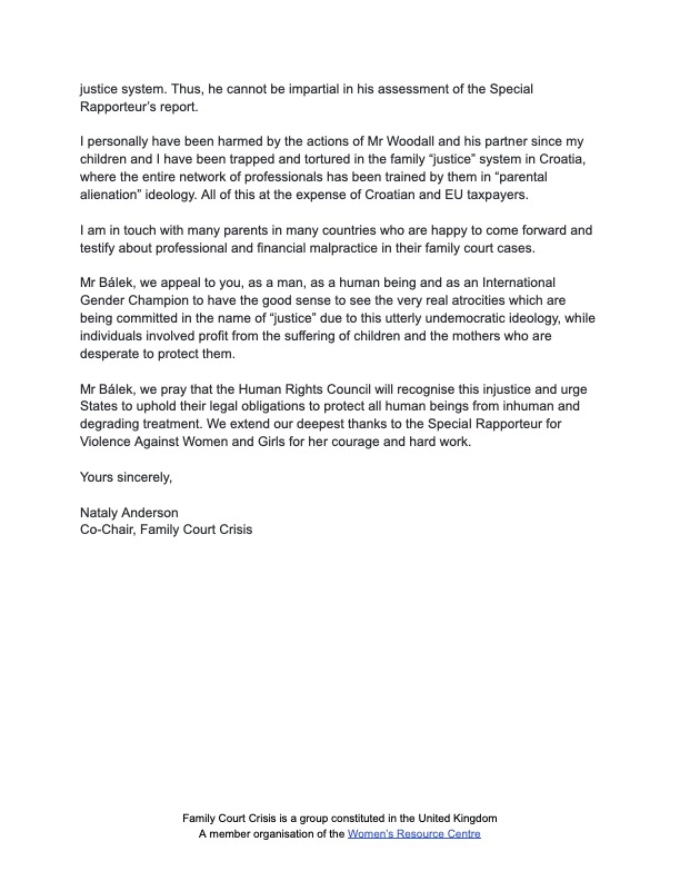court_crisis's tweet image. We have drafted an open letter to the @UN_HRC in response to a letter attempting to discredit the report of the @UNSRVAW. Please like, RT and comment if you support this letter.