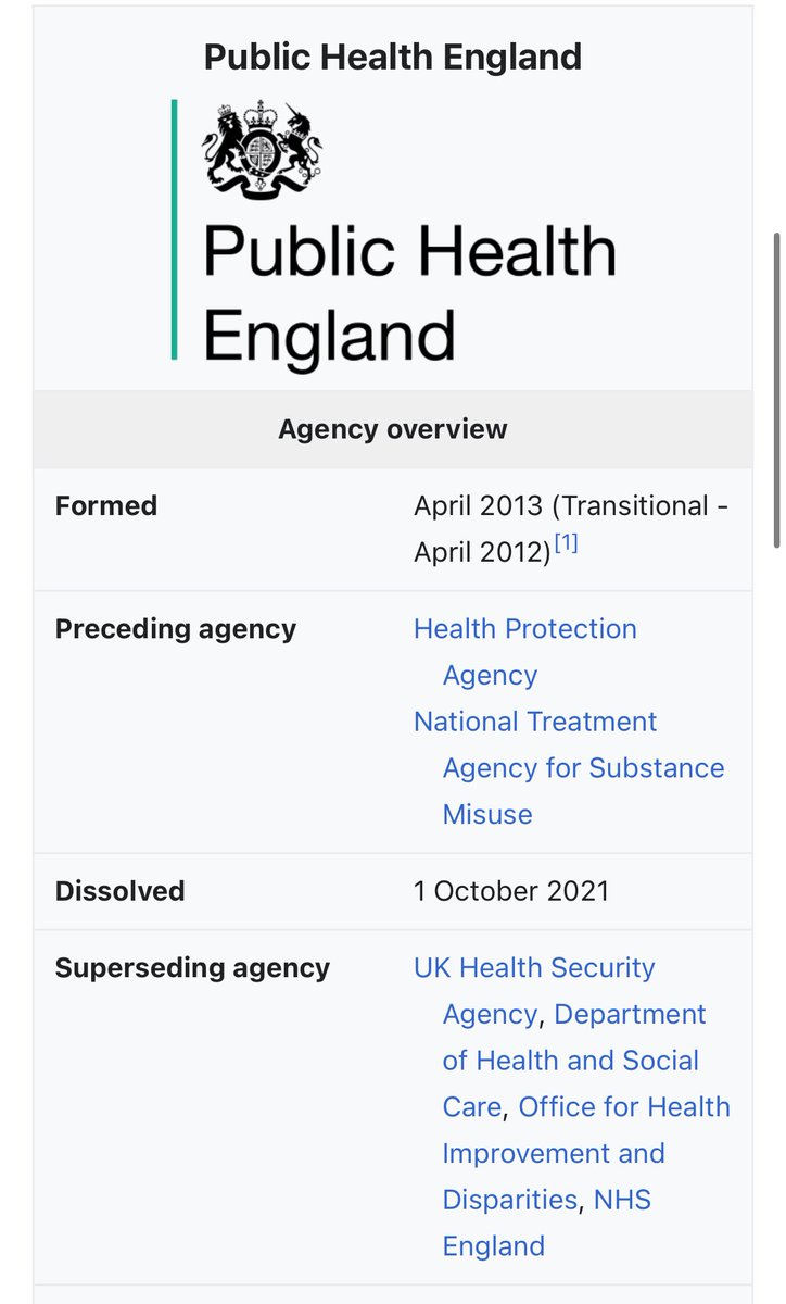 Marie Tidball on BBC Politics North just claimed, completely unchallenged, that after PHE was dissolved it was not replaced. #bbcpn