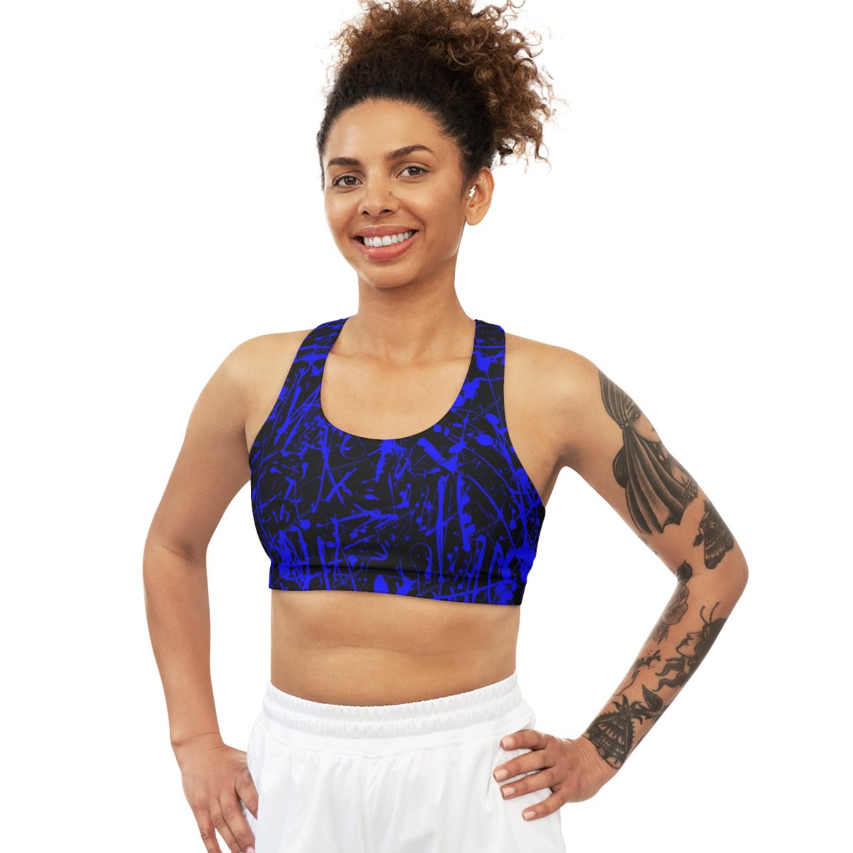 JCEctcetera's tweet photo. Excited to share the latest addition to my #etsy shop: Black &amp; Blue Splatter Seamless Sports Bra (AOP) https://t.co/YFGi7rOUlK #sportsbra #sports #bra #sportswear #top #womens #pattern #print #black https://t.co/nmfYPilnXH