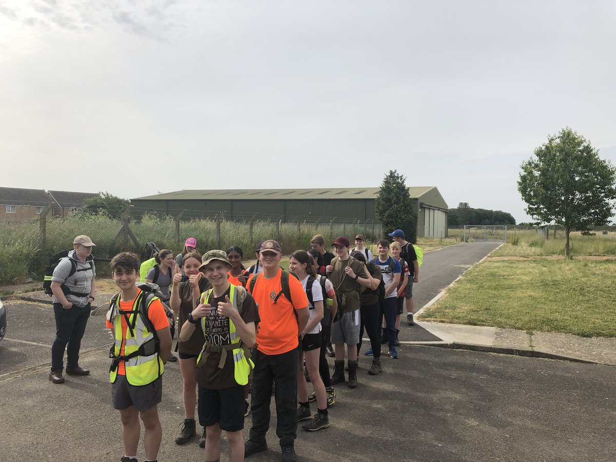 nswingatc's tweet photo. Well done to the 33 cadets from across the Wing who completed a 20km road march yesterday! Despite warm conditions, all marchers made a fantastic effort and completed the second march of the blue badge syllabus! One more to go!
#whatwedo #aircadets #teamdynamite #roadmarching https://t.co/sztIhjO6pr