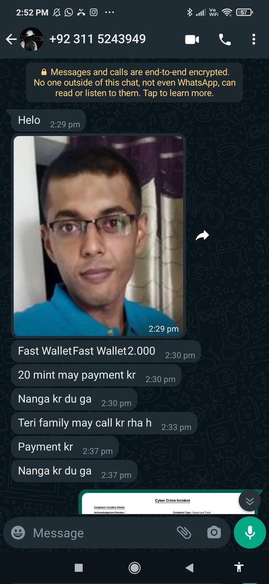<a href="/RBI/">ReserveBankOfIndia</a> <a href="/PMOIndia/">PMO India</a> <a href="/cyberabadpolice/">Cyberabad Police</a> <a href="/Cyberdost/">CyberDost I4C</a> <a href="/CyberCrimeshyd/">Cyber Crimes Unit Hyderabad</a> <a href="/DelhiPolice/">Delhi Police</a> <a href="/Uppolice/">UP POLICE</a> <a href="/Jantaki_Aawaz/">जनता की आवाज़🕯️</a> <a href="/MahaCyber1/">Maharashtra Cyber</a> 
Another Chinese fraud loan app agent by the name of fast wallet harrasing here 
Number +923115243949
If anything happens to me then this recovery agent is responsible