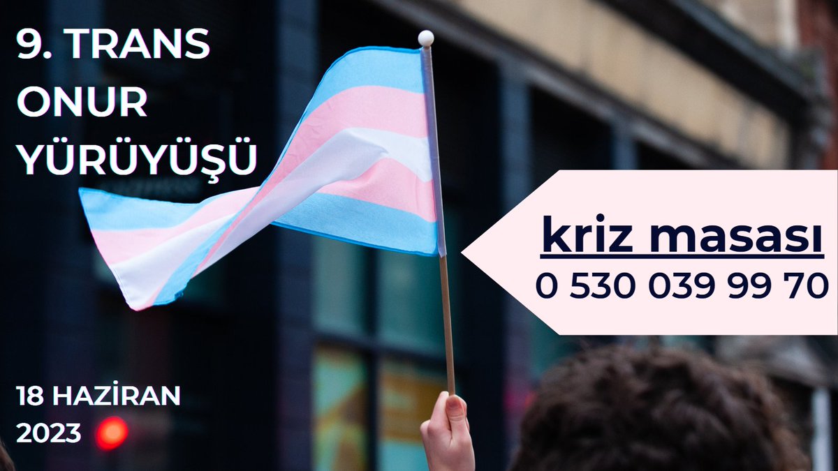 📞 9. Trans Onur Yürüyüşü’nde ihtiyaç duymanız halinde Kriz Masası’na ulaşabilirsiniz. 

Acil durumlarda arayabileceğiniz numara: 0530 039 99 70

#DönmeyizBurdayız 
#YerVar