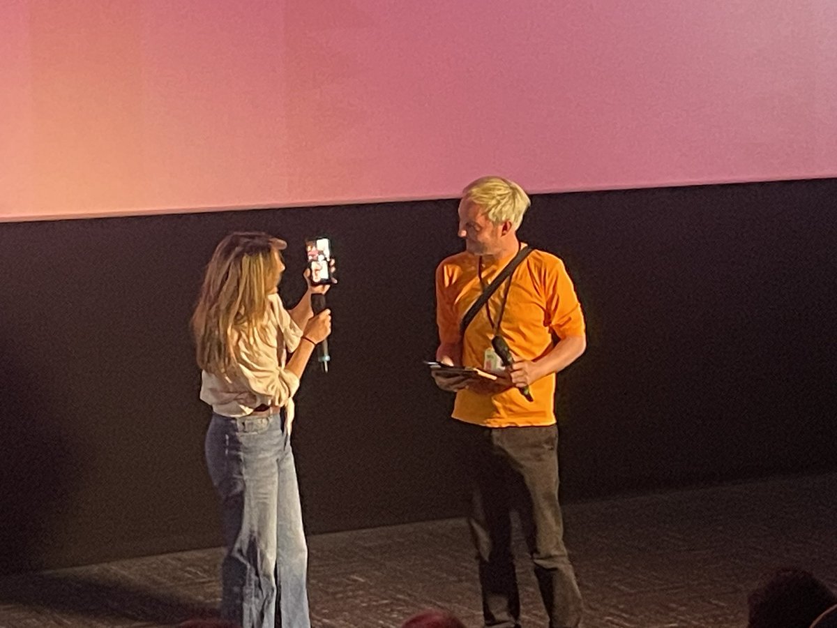 Such a beautiful moment to end a stunning, packed out premiere for Right to Fight. Trailblazing female boxer Lady Tyger joined director <a href="/gcam_docs/">Georgina Cammalleri</a> on the phone from New York to say an emotional hello to the audience. Huge Congrats to Georgina, <a href="/ttwardle/">Tim Wardle</a> &amp; team <a href="/RawTVLtd/">RAW</a>