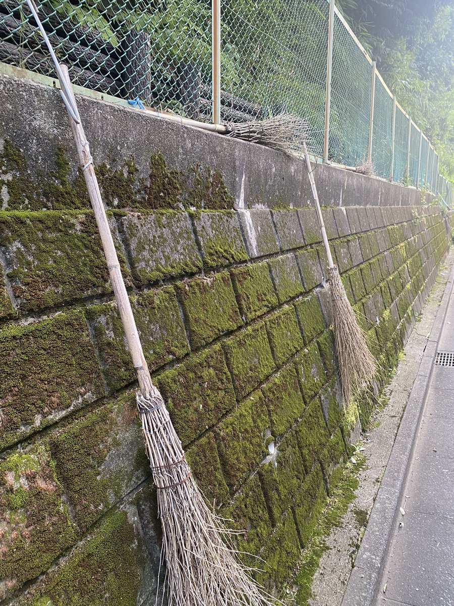 rossimasa531's tweet photo. やたらとホウキが置いてある笑笑 https://t.co/69QGr0Feq7