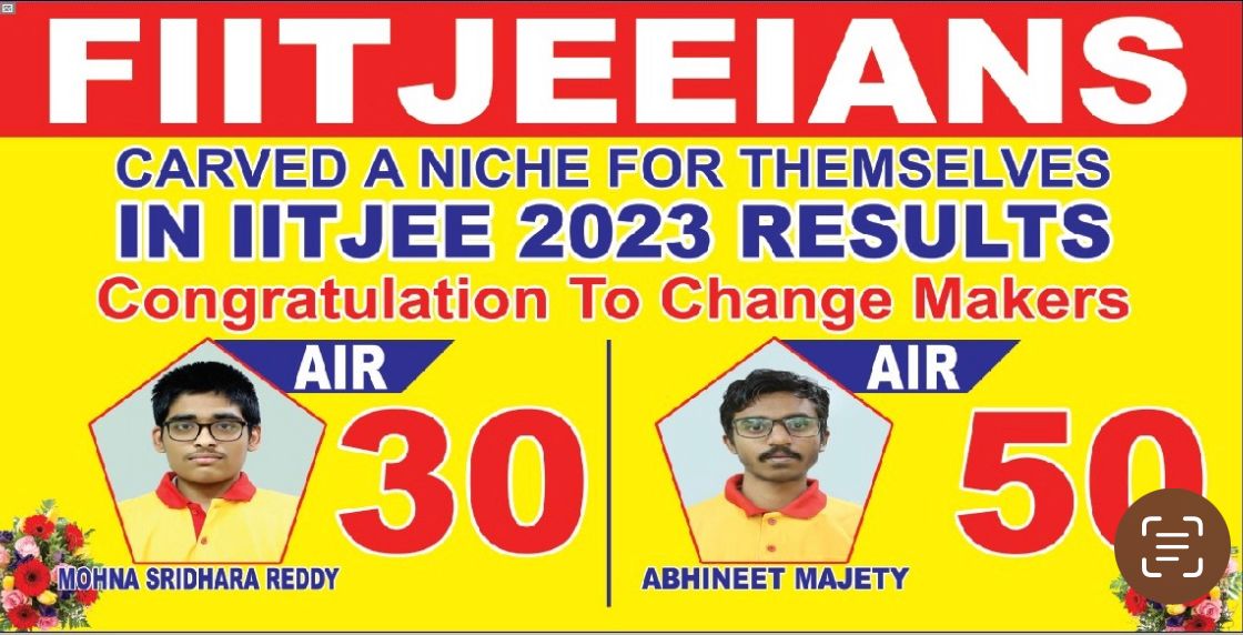 fiitjeehyd's tweet photo. Congratulations to our FIITJEE HYDERABAD students for  continuing with AIR -7,18 in JEE mains  have also secured AIR -30, AIR -50 in JEE advanced results declared today.
#jeeadvanced2023  #Fiitjee https://t.co/mVRmy8UJSN