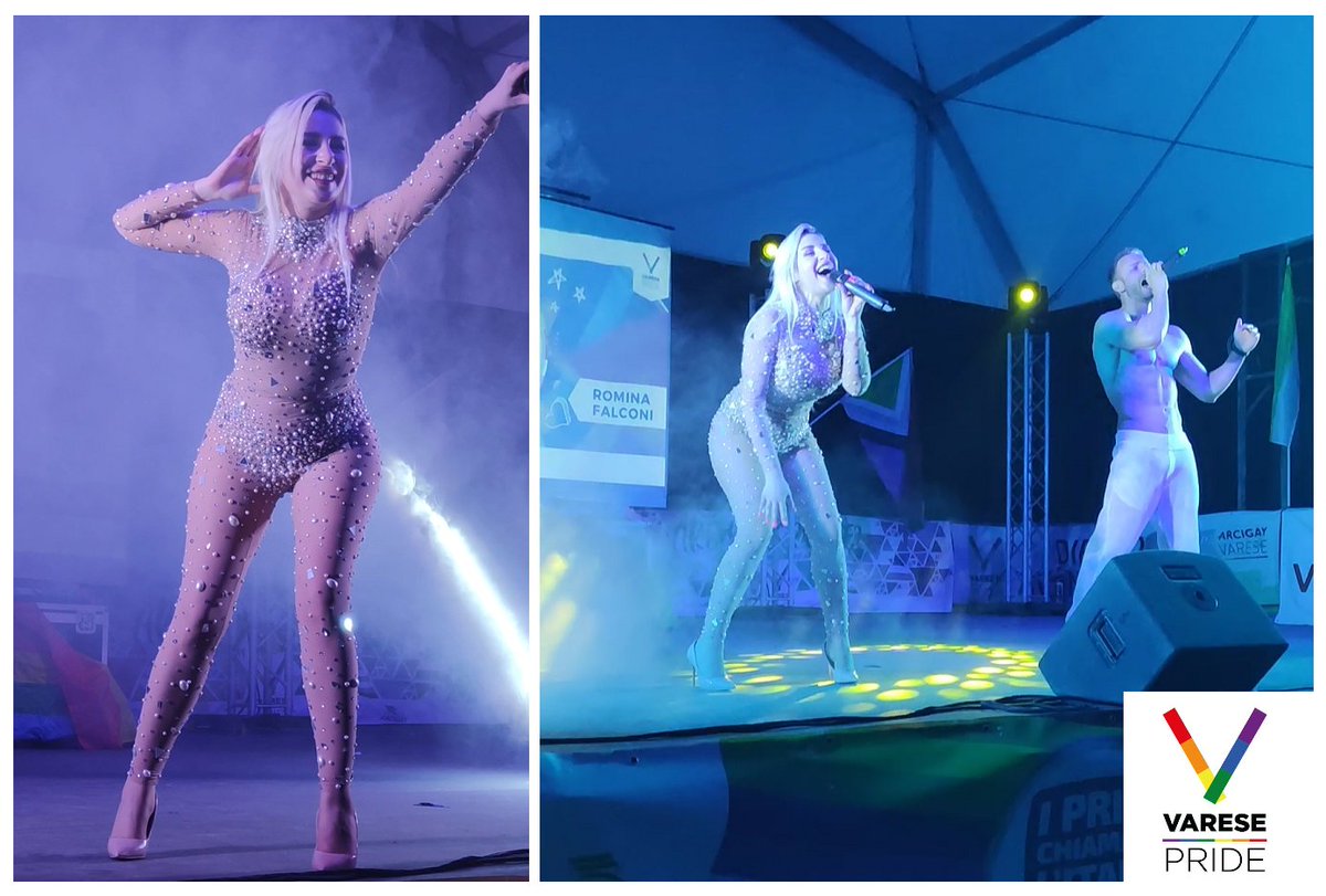 __giano's tweet photo. Strepitosi @RealRominaF e @Immanuelcasto ieri sera al @varesepride!
 #Insegnamilavitatour
#VaresePride🌈
#RominaFalconi
#ImmanuelCasto
#showcase 
#PrideMonth 
@freak3chic https://t.co/Dnt64DTKBn