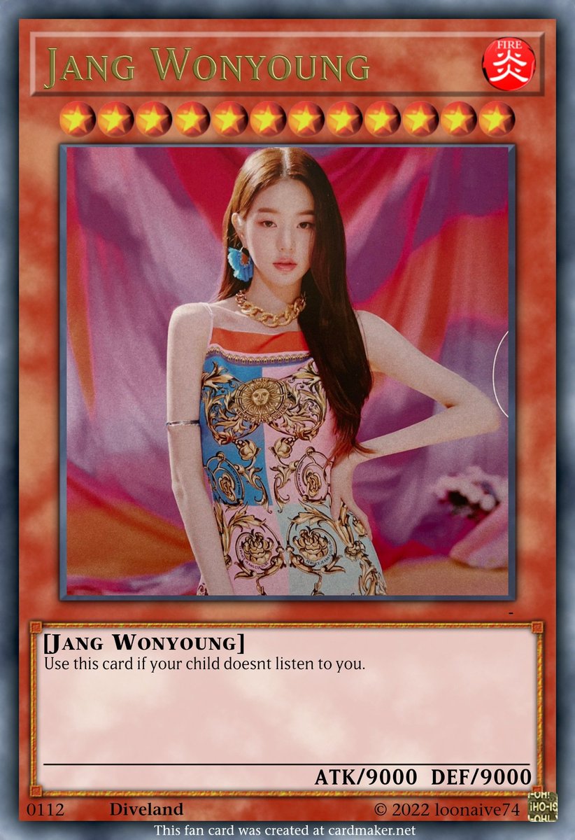 Kakao card? No
Starship card? No
It's jang wonyoung card