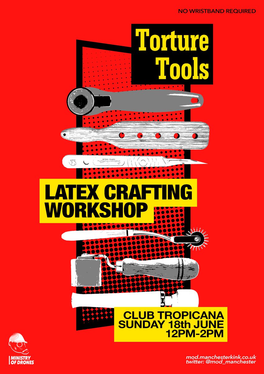 Ministry of Drones (@mod_manchester) on Twitter photo We have our last two events of #MRM14 today!
First is <a href="/StrickenDesigns/">Stricken Designs</a> rubber crafting workshop at 12pm.
All spaces are booked up - so make sure you arrive on time! We have our last two events of #MRM14 today!
First is <a href="/StrickenDesigns/">Stricken Designs</a> rubber crafting workshop at 12pm.
All spaces are booked up - so make sure you arrive on time!