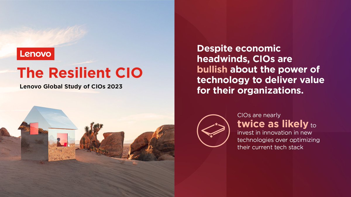 Our latest Global Study of CIOs found that while 83% are worried about insufficient budgets, they’re still bullish about investing in innovation. See what Ken Wong, our Global President of the Solutions and Services Group has to say: lnv.gy/3X3H0Tx