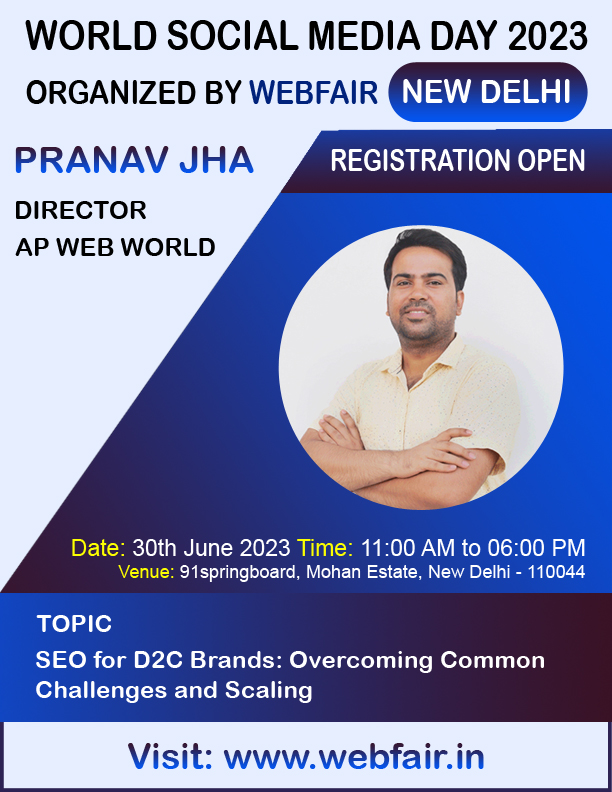 pankajchopra06's tweet photo. Unlocking D2C Brands SEO Success at WebFair Meetup 19, New Delhi ! Date: June 30th, 2023

Register your Seat Now: https://t.co/rK6eqjrUdk

#WebFair #WebFairMeetup #SEO #digitalmarketing #meetup https://t.co/YpKjQsD5ws
